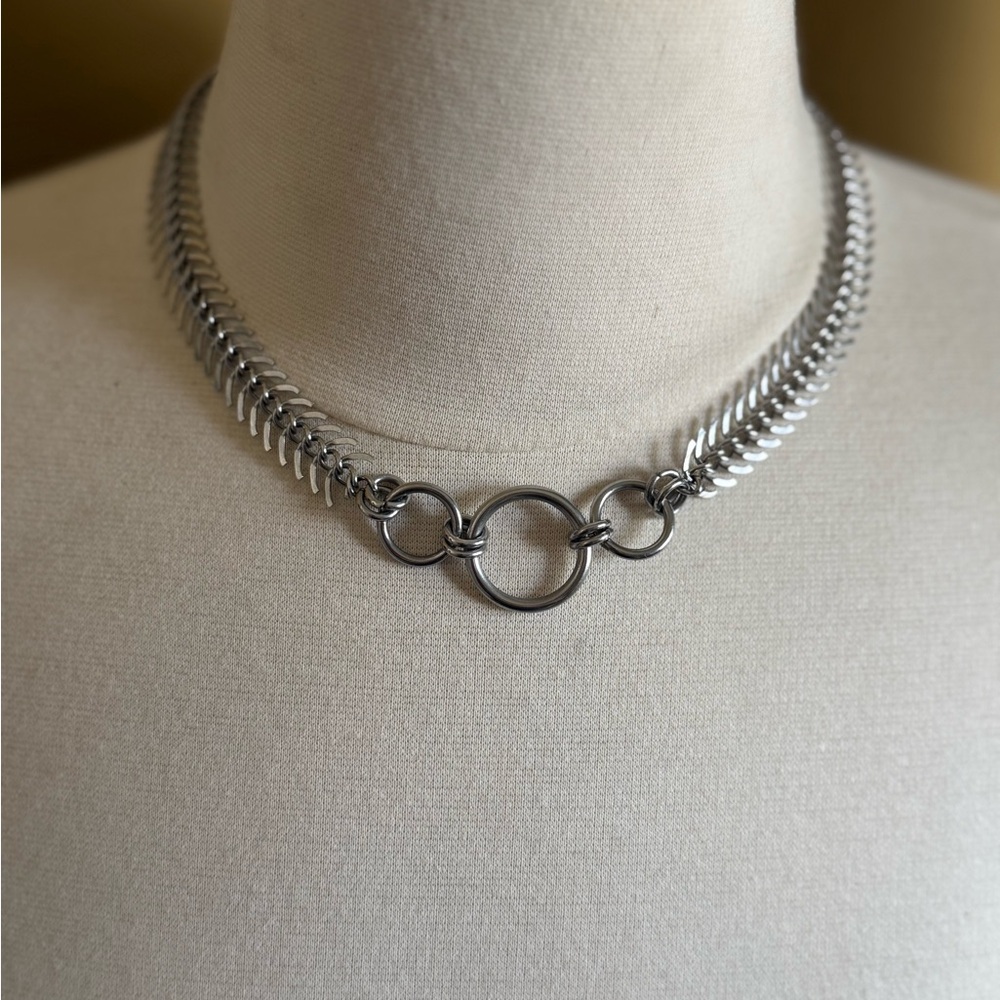 Silver Fishbone Necklace